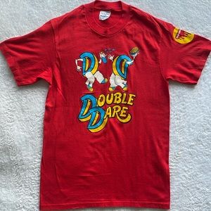 80s VINTAGE NICKELODEON Double Dare Promo T-shirt Size M
